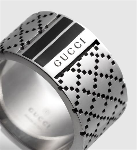 gucci silver ring mens|Gucci men's necklace silver.